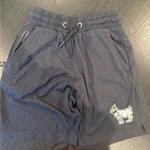 Kids GOAT USA Navy Drawstring Shorts with Embroidered Goat Accent